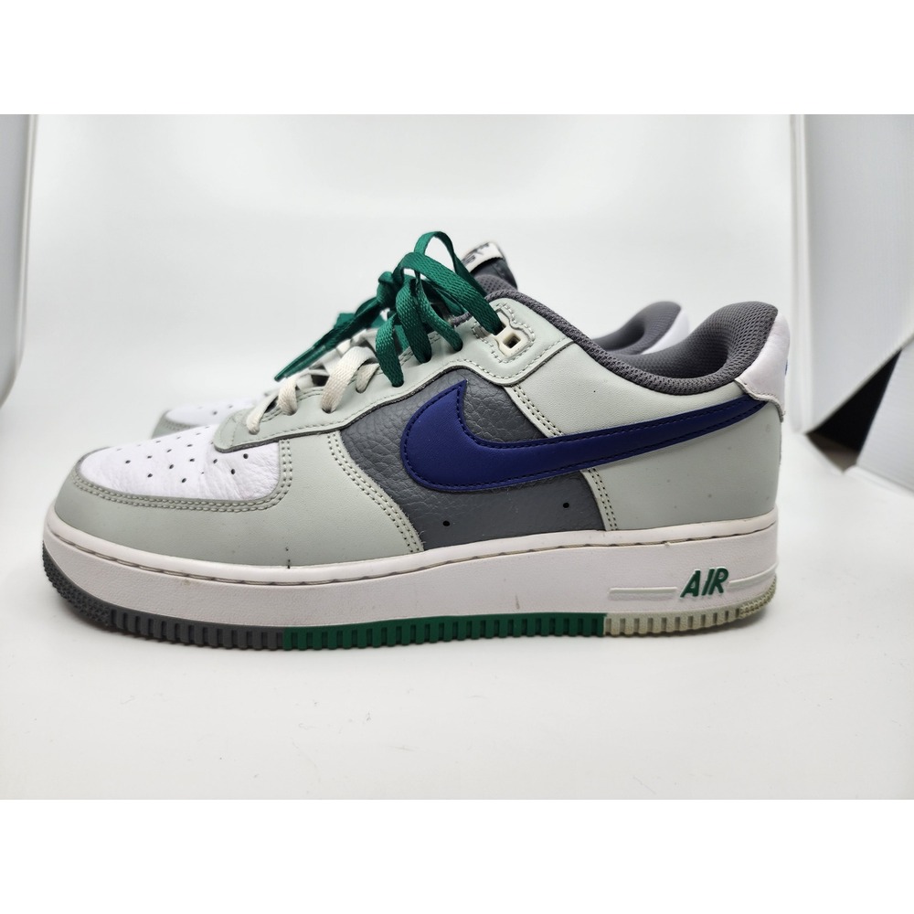 Nike Air Force 1 '07 LV8 'Split -Light Silver Deep Royal Blue/White Men Size 9.5